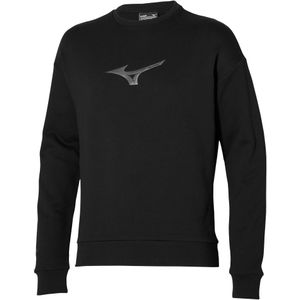 Mizuno ATHLETICS RB CREW Zwart Heren Maat S