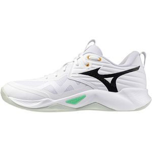 Mizuno WAVE MOMENTUM PRO Volleybalschoenen Wit/Zwart/Frozen Emerald Dames/Heren Maat 45