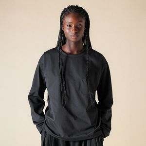 Mizuno Heavy  Long Sleeve T-Shirt Sportstyle schoenen Zwart Dames/Heren Maat M