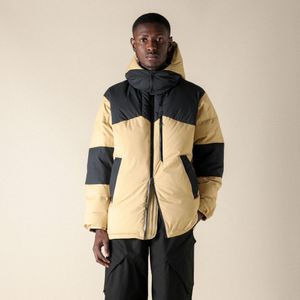 Mizuno - GORETEX WINDSTOPPER DHAULAGIRI DOWN JACKET - Beige taupe / black - Donsjack