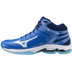 Mizuno WAVE VOLTAGE 2 MID Volleybalschoenen Mugen blue/white/estate blue Dames/Heren Maat 44