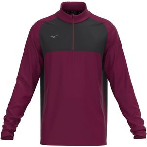 Mizuno Contrast 1/4 Zip Burgundy Heren Maat S
