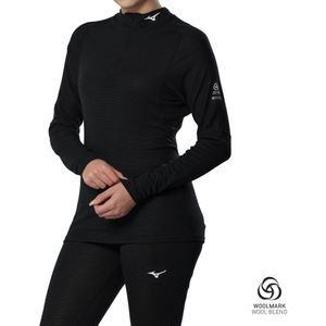 Mizuno Premium Merino Wool Half Zip Zwart Dames Maat S