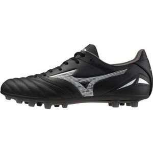 Mizuno MORELIA NEO IV PRO AG Voetbalschoenen Zwart/galaxy silver/black Dames/Heren Maat 44