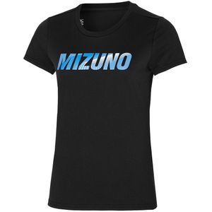 Mizuno Graphic Tee Zwart Dames Maat S
