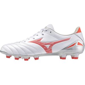 Mizuno MORELIA NEO IV PRO Voetbalschoenen Wit/Radiant Rood/ Hot Coral Dames/Heren Maat 47