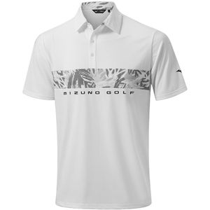 Mizuno Cali Stripe Polo Wit Heren Maat S