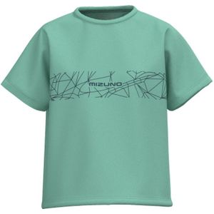 Mizuno ATHLETICS GRAPHIC T-SHIRT Dusty jade Dames Maat S
