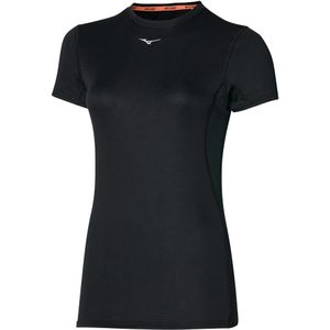 Mizuno Mid Weight-Light Tee Zwart Dames Maat S