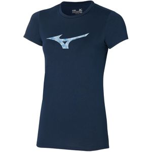 Mizuno PARIS GRAPHIC T-SHIRT Trainingschoenen Pageant blue Dames Maat XS