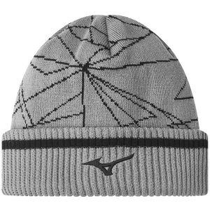 Mizuno Breath Thermo Graphic Beanie Grijs Dames/Heren Maat One size