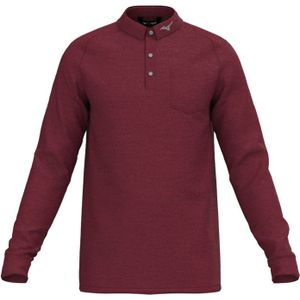 Mizuno Melange L/S Polo Burgundy Heren Maat S