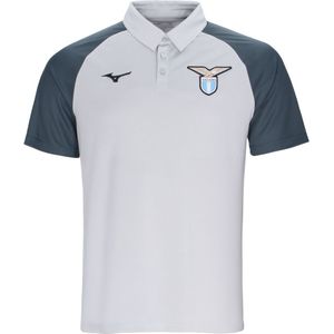 Mizuno Polyester Polo S.S. Lazio Men Zilver Heren Maat S