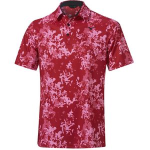 Mizuno Floral Polo Rood Heren Maat L