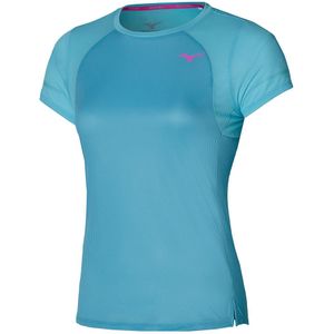 Mizuno DryAeroFlow Tee Maui Blauw Dames Maat L
