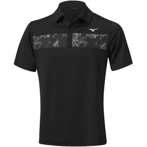 Mizuno Floral ST Polo Zwart Heren Maat M