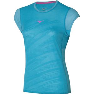 Mizuno Aero Tee Maui Blauw Dames Maat XS