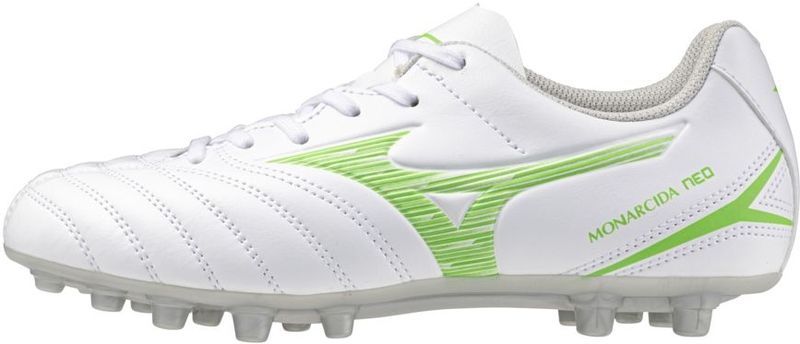 Mizuno MONARCIDA NEO III SELECT JR AG Voetbalschoenen Wit/neon green Junior Maat 33