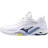 Mizuno - WAVE STEALTH NEO 2 - Handbalschoenen - Wit/BellwetherBlauw/BelAirBlu - Dames/Heren