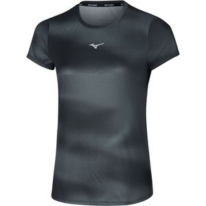 Mizuno - CORE GRAPHIC T-SHIRT - Zwart - Dames - Licht en Ademend