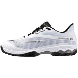 Mizuno WAVE EXCEED LIGHT 2 CC Tennisschoenen Wit/Metallic Gray/Zwart Heren Maat 42