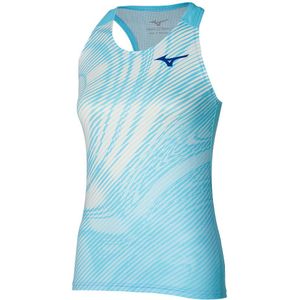 Mizuno Charge Printed Tank Blauw Glow Dames Maat XL