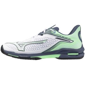 Mizuno - WAVE EXCEED TOUR 6 AC - Tennisschoenen - Wit/India Ink/Neo Mint - Dames/Heren