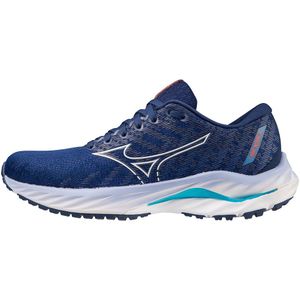 Mizuno WAVE INSPIRE 19 Hardloopschoenen BDepths/Wit/Aquarius Dames Maat 40.5