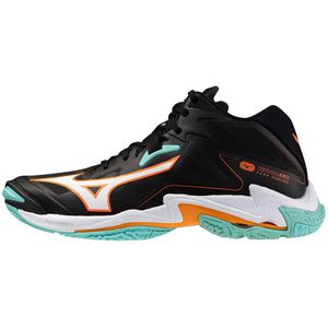 Mizuno WAVE LIGHTNING Z8 MID Volleybalschoenen Zwart/Tangelo/Ice Groen Dames/Heren Maat 38