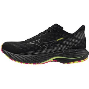 Mizuno WAVE RIDER 28 Hardloopschoenen Zwart/silver/sunny lime Dames/Heren Maat 40,5