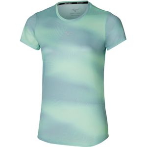 Mizuno CORE GRAPHIC T-SHIRT Flash mint Dames Maat S
