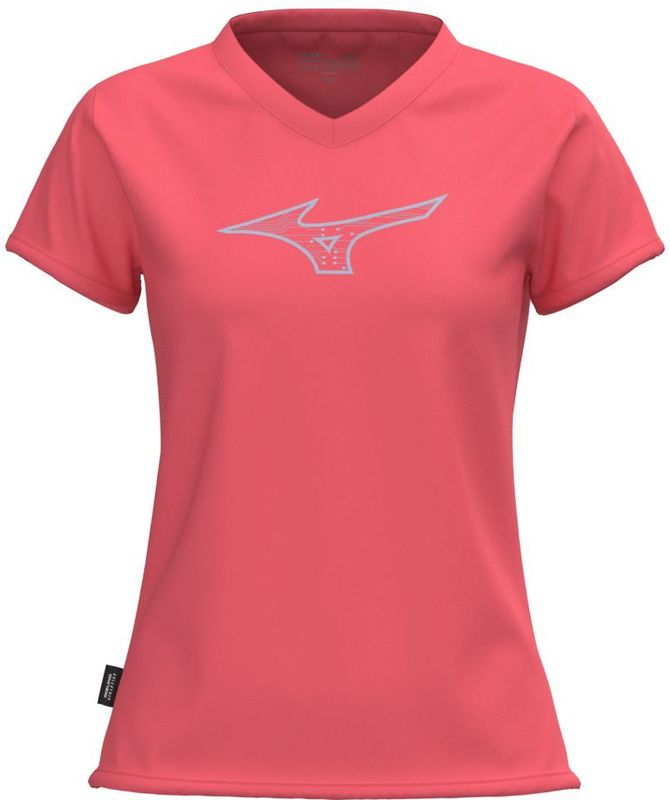 Mizuno Athletics RB T-shirt Calypso Coral Dames Maat XS