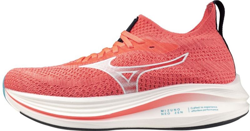 MIZUNO NEO ZEN Hardloopschoenen Striking Coral/Wit/Baritone Blauw Dames Maat 37