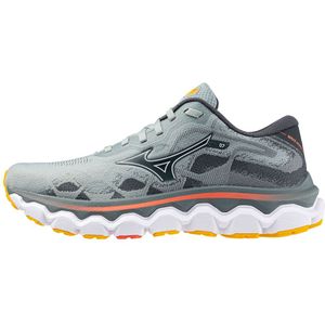 Mizuno WAVE HORIZON 7 Hardloopschoenen Gray Mist/Wit/Hot Coral Dames Maat 36.5