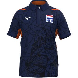 Mizuno Nevobo Freetime Polo Men Navy Heren Maat XS