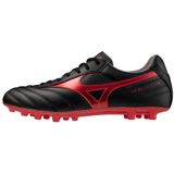 Mizuno - MORELIA II CLUB AG - Voetbalschoenen - Zwart - 40th Rood/Zwart sand - Maat 44