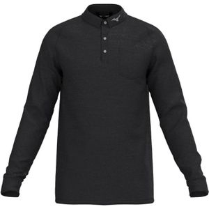 Mizuno Melange L/S Polo Zwart Heren Maat S