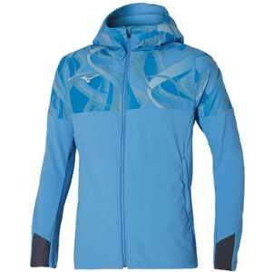 Mizuno PARIS ATHLETE HOODED JACKET Parisian blue Heren Maat S