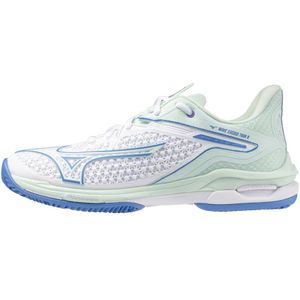 Mizuno - WAVE EXCEED TOUR 6 CC - Tennisschoenen - Wit/Frontier Blauw/Bay