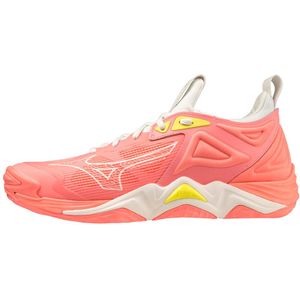 Mizuno WAVE MOMENTUM 3 Volleybalschoenen CCoral/Zwart/Bolt2(Neon) Dames Maat 37