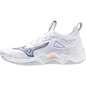 Mizuno WAVE MOMENTUM 3 Volleybalschoenen Wit/NavyPeony/PeachParfait Dames Maat 42