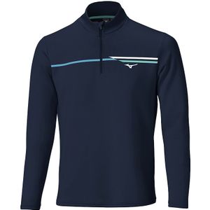 Mizuno Brze TStripe 1/4 Zip Deep Navy Heren Maat S