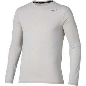Mizuno - Core Impulse Long Sleeve Tee - Zilver - Heren T-shirt