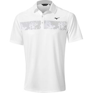 Mizuno Floral ST Polo Wit Heren Maat XL