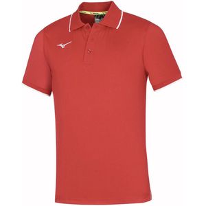 Mizuno - Fitnesspolo - Rood/Wit - Katoen