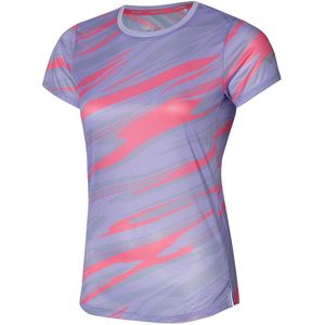 Mizuno DryAeroFlow Graphic Tee Pastel Lilac Dames Maat S