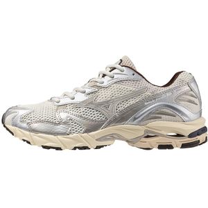 Mizuno WAVE RIDER 10 Sportstyle schoenen Mizuno snow white/silver cloud/chicory coffee Dames/Heren Maat 40.5