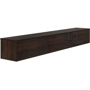 Elegance Collection TV meubel Zwevend Lowboard Hangend 180cm Eiken Dark Walnut