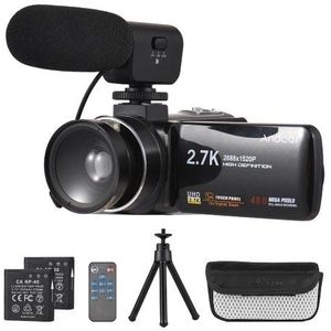 Andoer 2.7K Digital Videokamera Camcorder DV Recorder 48MP 16X Digital Zoom 3.0 Zoll IPS Touch Panel