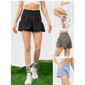 2-in-1 Damen Laufshorts mit Taschen Sport Shorts